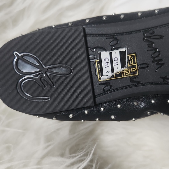 [US7->6] SAM EDELMAN Ballet flats with silver studs-size 7 but fits small, NWOB - Picture 3 of 3